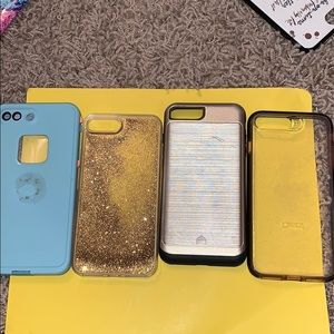 iPhone 7/8 plus phone case bundle!!